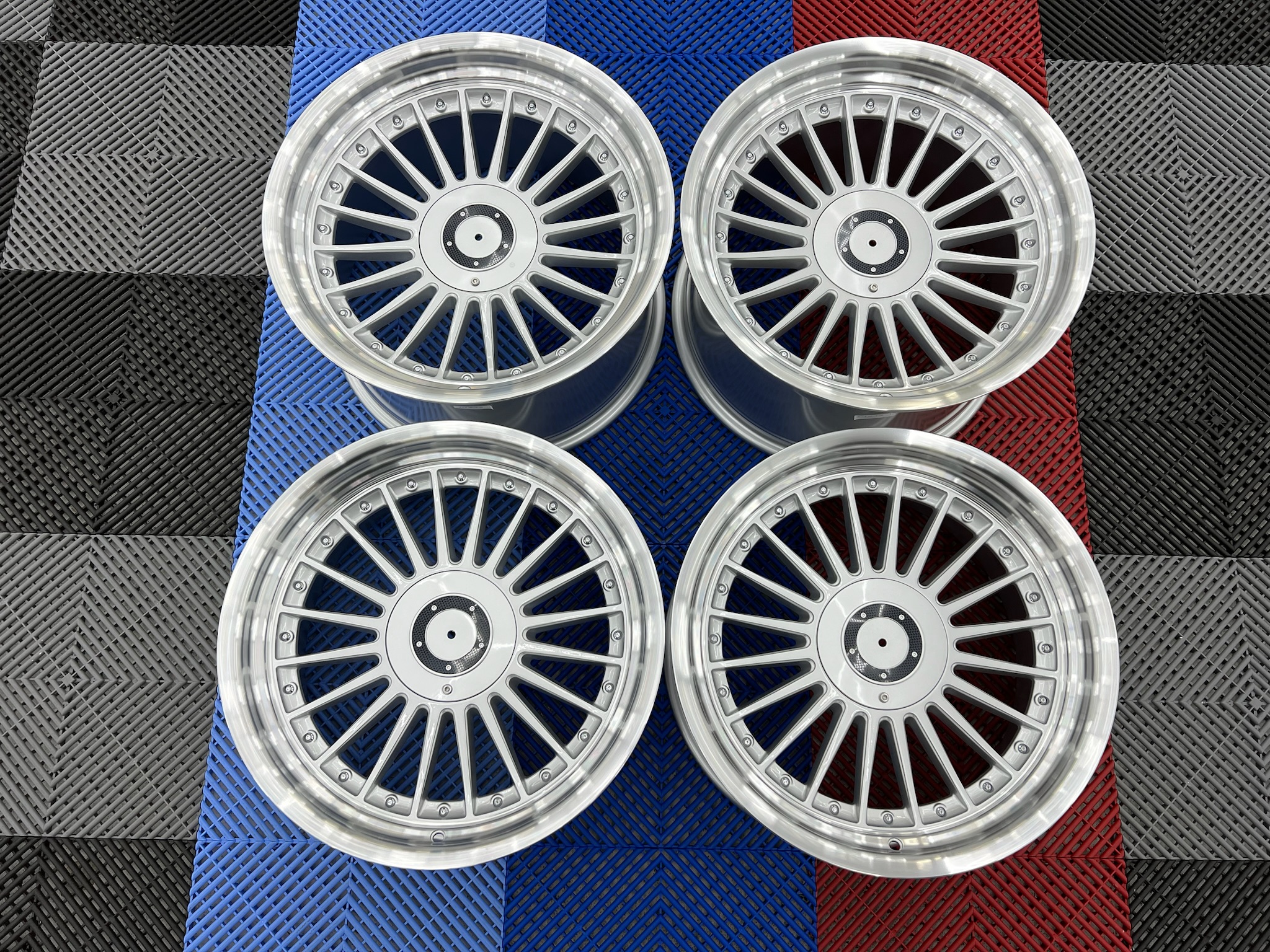 NEW 18" DEEP DISH ALP ALLOY WHEELS IN SILVER WITH POLISHED DISH AND DEEPER 10" REARS